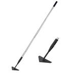 YEELOR Triangle Garden Hoe, Carbon Steel Push-Pull Weeding Tool, Equipped with 57.5" Stainless Steel Long Handle – A Long-Handle Weeder for Digging, Weeding, Hoeing and Loosening Soil