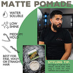 Suavecito Pomade Matte (No Shine) Formula 4 oz, 2 Pack - Medium Hold Hair Pomade For Men - Matte Hair Paste For Natural Texture Hairstyles