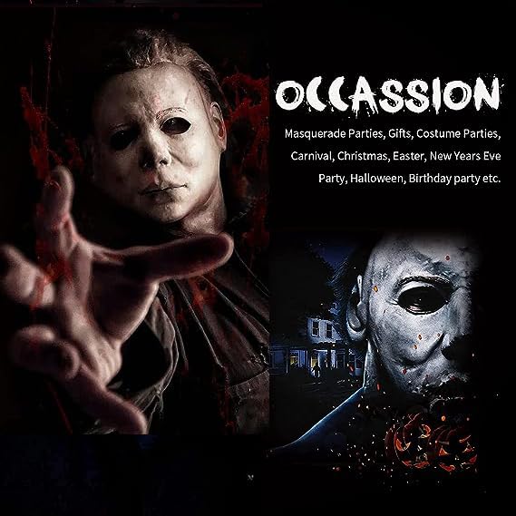 Michael Myers Mask, Halloween Horror Masquerade Cosplay Party Mask, Michael Myers Costume Scary Cosplay (Style 3)