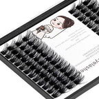 Bodermincer 84 Clusters Large Pack D Curl Volume Lashes Set Wide Cluster False Eyelash DIY Eyelash Extension Individual Lash Girl Women Home Eyelash Extension (14mm)