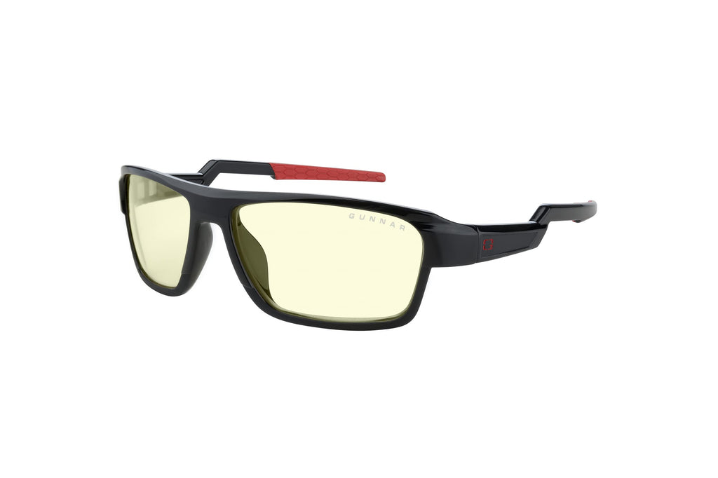 GUNNAR - Gaming Glasses - Blocks 65% Blue Light - Lightning Bolt, Onyx, Amber Tint