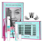 Diy Lash Extension Kit Eyelash Clusters Individual Lashes Extensions Kits With Cluster Lashes Wispy,Lash Bond & Seal,Eyelashes Remover And Applicator at Home Lash Extensions Kit(ASA,D-Mix8-16mm kit)
