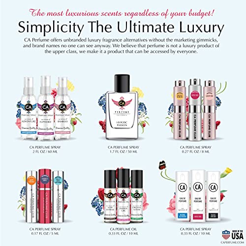 CA Perfume Impression of A. & Fitch Perfume No 1 For Women Fragrance Dupes Long Lasting Eau de Parfum Spray Refillable Atomizer Bottle 0.27 Fl Oz/8ml-X1