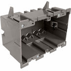 SmarToggle Three Gang Retrofit Wall Box – Old Work Electrical Box for Stud or No-Stud Mount | 1-1/2" Toggle Depth | Triple Device, Smart Switch, or Outlet PC Wall Box, 10-Pack