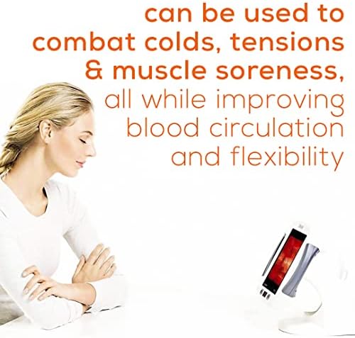Beurer IL50 Infrared Heat Lamp Heated Red Light Therapy Lamp for Body, Face, Sinuses, & Skin - Effective Muscle Pain & Cold Relief Treatment by Improving Blood Circulation