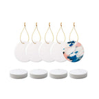 PYD Life 25 PCS Sublimation Blanks Ornaments Ceramic White 2.75" Round