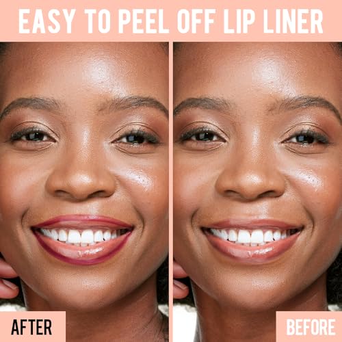 iMethod Lip Stain - Lip Liner Stain, Peel Off Lip Stain with Tweezer, Natural Long Lasting Lip Stain Peel Off, Waterproof, Easy to Use, Stay On All Day, Rose