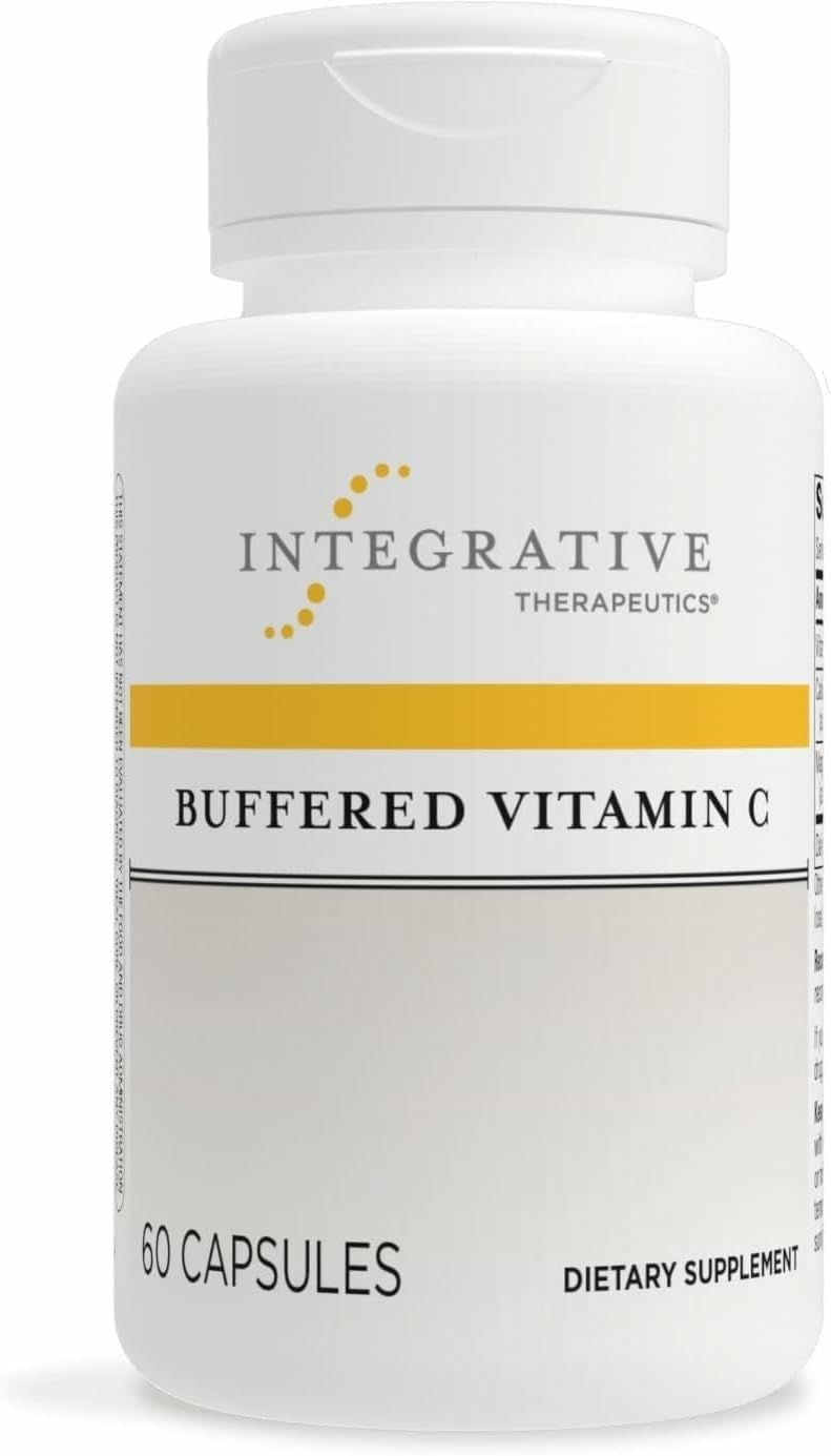 Integrative Therapeutics Buffered Vitamin C - Antioxidant Support Supplement for Healthy Skin & Connective Tissues* - Vegan & Gluten-Free - 60 Capsules (60 Servings)
