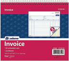Adams Spiral Invoice Book, 8 1/2 x 7 1/4 Inches, 2-Part, Carbonless, White/Canary, 50 Sets per Book (SCD8740)