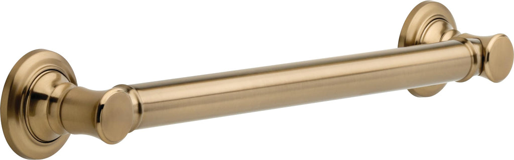 Delta Traditional (1-Pack) 18" Shower Grab Bar Seniors ADA Compliant Champagne Bronze 450 lb Capacity Bathroom Safety Handle for Shower, Bathtub | Wall Mounted Balance Assist, Grip Bar 41618-CZ