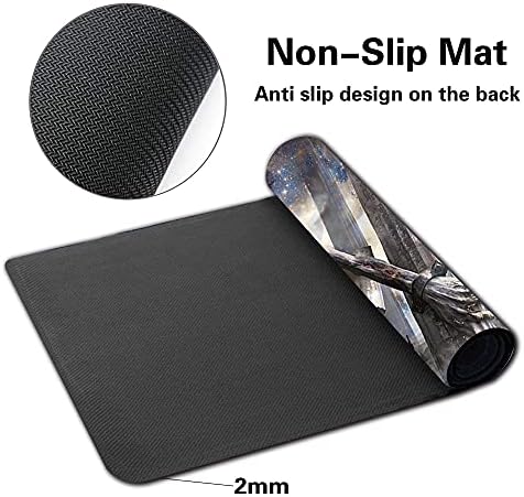 Board Game MTG Playmat Games Size 60X35 cm CCG Compatible for MTG CCG RPG Trading Card Game (KROXA, Titan of Death's Hunger)