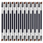 Duo Eye brow Brush, Angled Eyebrow Brush and Spoolie Brush, Eyelash Comb Eyebrow Brush Tool (20 Pcs)