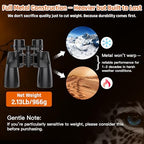 10-30x50 Zoom Binoculars for Adults, High Powered Military Binoculars for Bird Watching Traveling Hunting Concerts with Large View,BAK4,FMC Lens,Clear Low Light Vision at Night
