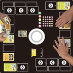 Playmat for Trading Card Game – 2-Player Trainer Mat with Damage Counters and Professional Storage Bag (Black, Large)