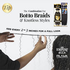 Sensationnel Empire bulk braiding – water wave 14 inch human hair braids for knotless boho box or curly loose wave styles (613 BLONDE)