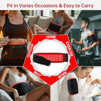 Red Light Therapy for Body, 660nm&850nm Red Light Therapy Belt, 5 Gears 9 Timers Remote Control, Near Infrared Light Therapy Belt Wrap with Pulse for Back Waist Muscle Pain Relief