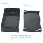 Junction Box, Zulkit Project Box IP65 Waterproof Outdoor Box ABS Plastic Electrical Boxes Electronic Enclosure Black 7.9 x 4.7 x 2.2 inch(200 x 120 x 56 mm)(Pack of 2)