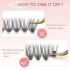 4 Trays 10D Lash Clusters, 960pcs Individual Lashes Extensions Natural Cluster Lashes, 8-12mm Mix Lengths 10 Roots C Curl 0.07mm Thickness eyelash Individual Cluster Lashes and Apply Under your Lashes