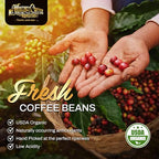 Mt. Whitney Base Camp Blend Coffee Beans - Medium Dark Roast Coffee, Low Acid Coffee - Ground Coffee, 5 pound (Pack of 1)