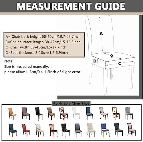 OQHAIR Velvet Dining Room Chair Covers Set of 4 Stretch Velvet Dining Chair Protector Armless Chair Cover for Dining Room Kitchen -Wine red-Set of 8