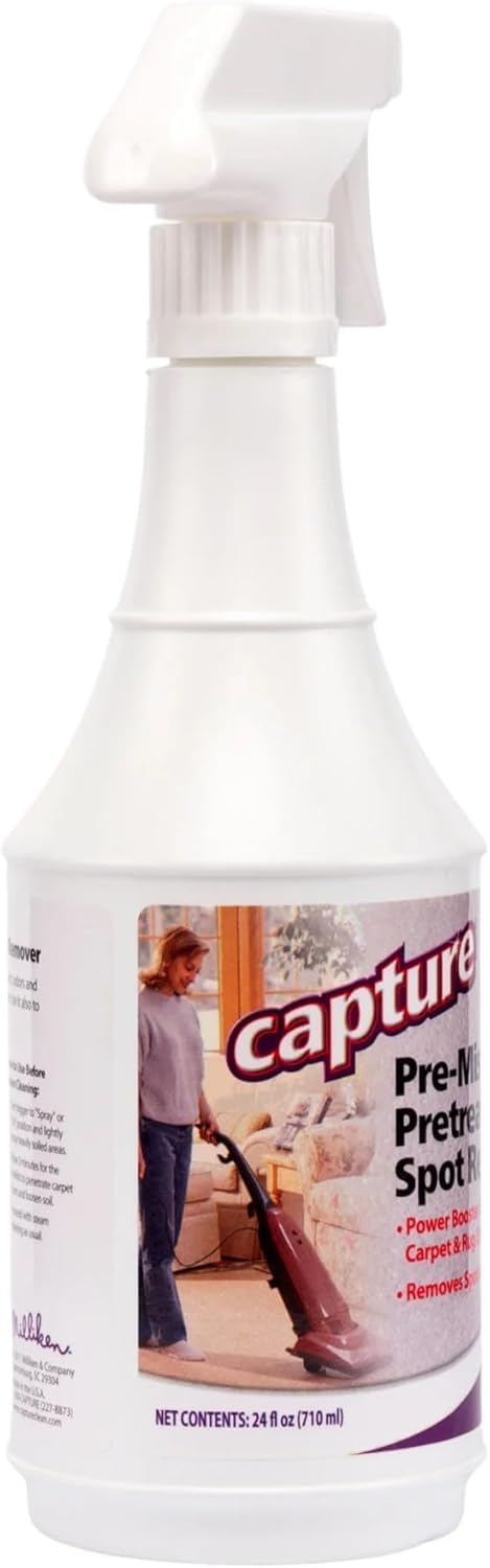 Capture Pre-Mist Soil Release for Carpet Dry Cleaner - Carpet Cleaning Pre Spray - Loosen Juice, Coffee & Wine Spill and Tough Rug Stains Eliminator - Multi-Purpose Cleaning Essentials - 24oz (2 Pack)