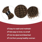 Human Braiding Hair for Boho Braids #4 20 Inch Curly Human Hair for Boho Braids 2 Bundles 100g Boho Hair for Braiding 100% Deep Wave Bulk Human Hair for Boho Knotless Braids (#4,20inch)