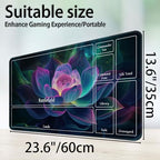 for MTG Game Playmat, for Magic TCG Rubber Play mat,Tabletop Card Playmats with Smooth Surface,Trading Card Inked Game Mat with New Zones,Battle Game,Glowing Lotu