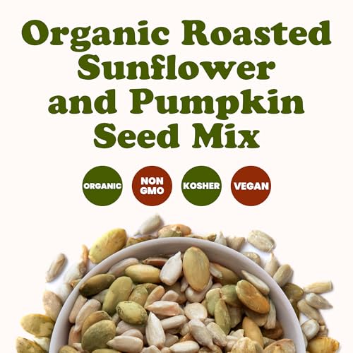 Food to Live Organic Dry Roasted Sunflower and Pumpkin Seed Mix, 8 Ounces – Oven Roasted, No Oil added, Healthy, Natural Snack, Rich in Protein, Perfect for Baking and Salads, Vegan, Kosher, Bulk