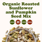 Food to Live Organic Dry Roasted Sunflower and Pumpkin Seed Mix, 8 Ounces – Oven Roasted, No Oil added, Healthy, Natural Snack, Rich in Protein, Perfect for Baking and Salads, Vegan, Kosher, Bulk