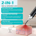 Red Light Therapy,Cold Sores Treatment&Fever Blister, Infrared Light Therapy for Lips Mouth Nose Ear Knee Feet Hands Joint Muscle Nerve Pain Relief Red Light Therapy for Face with Removable Tip