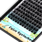 Large Pack 8-20mm to Choose D Curl Cluster Eyelash Extensions D Curl Wide Stem Individual False Eyelashes Dramatic Volume Eye Lashes Set Home DIY Lashes (Mixed 14-16-18mm Kit)