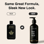 Shield Body Acne Wash for Men and Boys – Unscented Back & Chest Cleanser, Clears Acne & Breakouts, 8.5 oz, Pack of 2