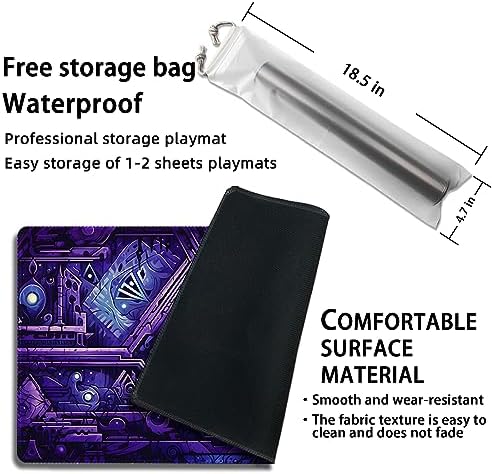 Playmat for MTG, with Free Storage Bags,Game Mat 24 x 14 inches, TCG and Board Game Mat for Cards,Mousepad Desk Mats (Regular,Magic Mat 7)