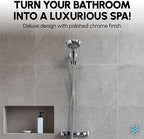 Luxury Spa Series, 6 Spray Settings 4.5 inch Hand Held Shower Head, Extra Long Stainless Steel Hose, MAXX-imize Your Shower with Showerhead in Polished Chrome Finish