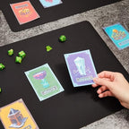 Okuna Outpost Trading Card Playmat 2-Pack - Rubber-Backed Gaming Surface for Tabletop Use - Sports Card Mat (24 x 14 Inch, Black)