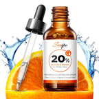 Pure Natural Skin Brightening & Anti Aging 20% Vitamin C Serum, Collagen Peptide Infused Face Serum for Deep Hydration, All-in-One Serum with Niacinamide, Retinol, Hyaluronic Acid, 2.02 Fl Oz