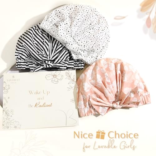 Yanibest Non-Slip Shower Cap for Women, Adjustable Luxury Waterproof Shower Cap, Reusable Cute Shower Cap Hair Cap to Keep Hair Dry