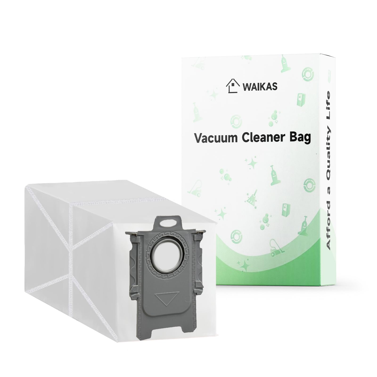 WAIKAS 20-Pack Vacuum Bags for Roborock Qrevo S Pro, Saros & Qrevo Series