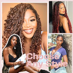 Burgundy Human Braiding Hair 100g 18 Inch Deep Wave Bohemian Hair for Braiding, No Weft, 99J, Boho Braids, 2 Bundles/Pack