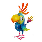ViteenLight 15" Metal Parrot Statue Outdoor Garden Decor