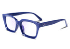 FEISEDY Square Blue Light Blocking Reading Glasses Anti Glare Digital Eyestrain Reader B2479 Blue 1.75x