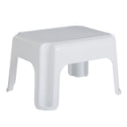 Rubbermaid Step Stool 9.5-Inch High White Plastic Small Single Step Stool for Kids/Adults in Home/Kitchen/Laundry/Garage/Bathroom