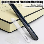 Long Lasting Nail File and Buffer Set, 1 Diamond Metal Nail File with 1 Nano Glass Nail Buffer, Professional Manicure Tools Kit for Home and Salon Use