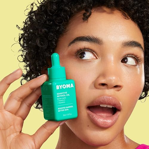 BYOMA Sensitive Retinol Oil - Face Oil with Retinol, Squalane & Vitamin A - Retinol Serum for Sensitive Skin & Retinol Beginners - Barrier Repair - 1.01 fl oz