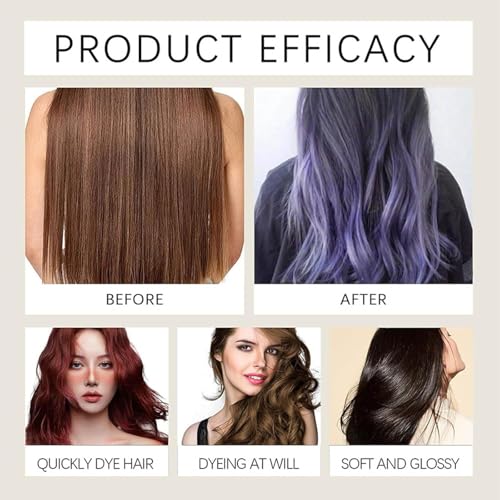 Polar Hair Dye Shampoo, Polar Hair Care, Polar Hair Dye Shampoo, Polar Haircare Instant Dye Shampoo, Natural Hair Color Shampoo for Gray Hair Coverage, Suitable for Women & Men (Dark brown)