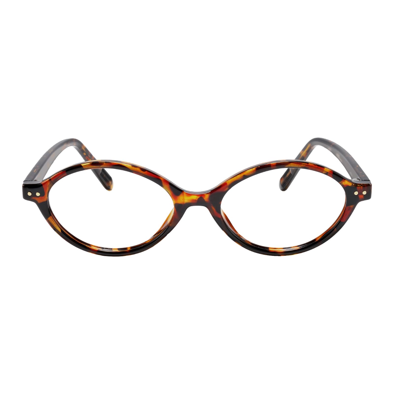 TIJN Olisa Blue Light Blocking Glasses for Women Men,Oval Small Frame Bluelight Glasses for Gaming/Computer/Screen,Tortoise