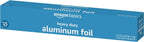 Amazon Basics Heavy Duty Aluminum Foil for Cooking, Grilling, Food Storage, Roasting, 125 Sq Ft (Pack of 1)