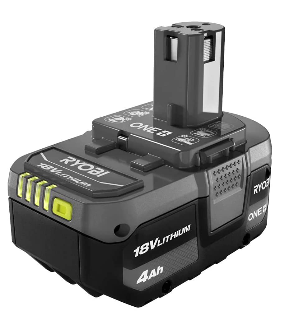RYOBI ONE+ 18V Lithium-Ion 4.0 Ah Battery - Up to 3X Runtime vs 1.5Ah, LED Fuel Gauge, 18V Compatible PBP005