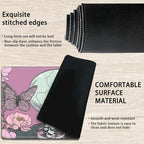 Playmats for Magic: The Gathering MTG Card Game Mat Plus 50 Pcs Card Sleeves, 24 x 14 inch TCG Mat with Stitched Edge for Commander Deck Duskmourn Board Game, Goth Skull Pink