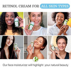 Retinol Cream for Face - Anti Aging Face Moistuirzer with Collagen & Hyaluronic Acid - Day & Night Face Cream for Women and Men